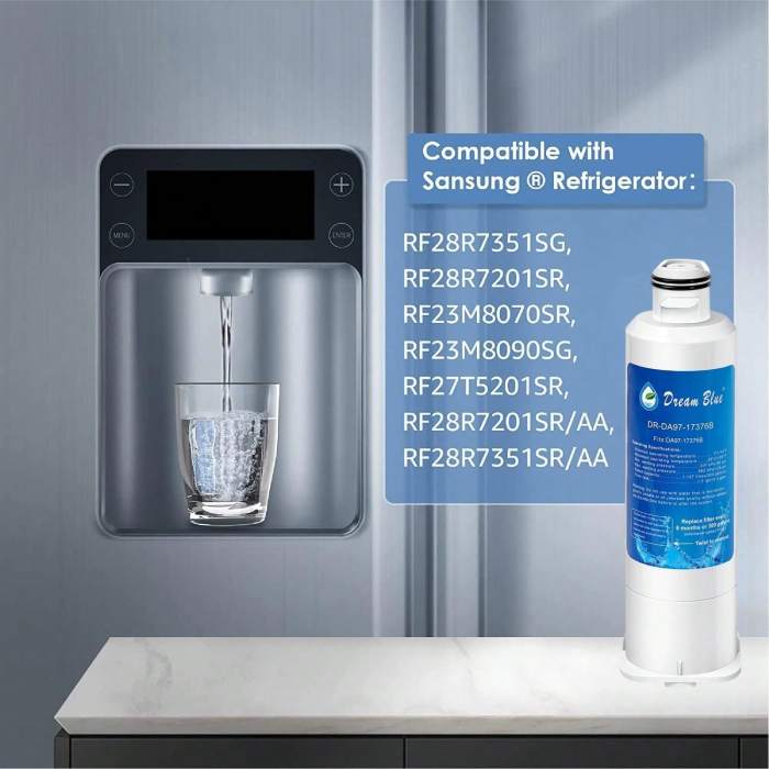 DA97-17376B Replacement for Samsung® HAF-QIN/EXP, DA97-08006C, RF28R7201SR, RF28R7351SG, WD-F45, Refrigerator Water Filter, 3 Filters