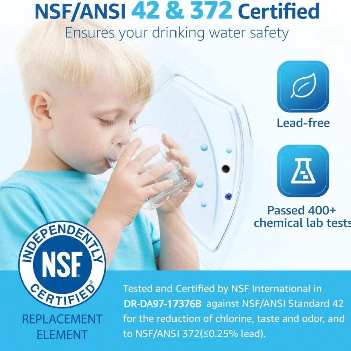 DA97-17376B Replacement for Samsung® HAF-QIN/EXP, DA97-08006C, RF28R7201SR, RF28R7351SG, WD-F45, Refrigerator Water Filter, 3 Filters