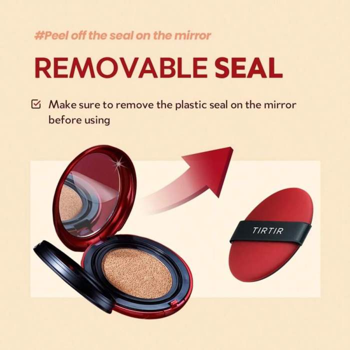 TIRTIR TIRTIR Mask Fit Red Cushion Foundation Long-Lasting Lightweight ... TIRTIR Cushion Foundation Refill Semi-Matte Red Finish 72-Hour Wear Long-Lasting Buildable Coverage Sun Protection Waterproof