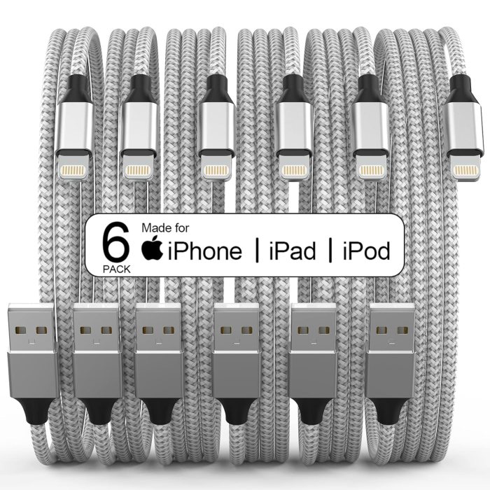 3A USB Cable For iPhone 14 13 12 11 Pro Max X XR 6s 7 8 Plus 2m 3m Lead Mobile Phone Fast Charging Cord Data Charger Wire