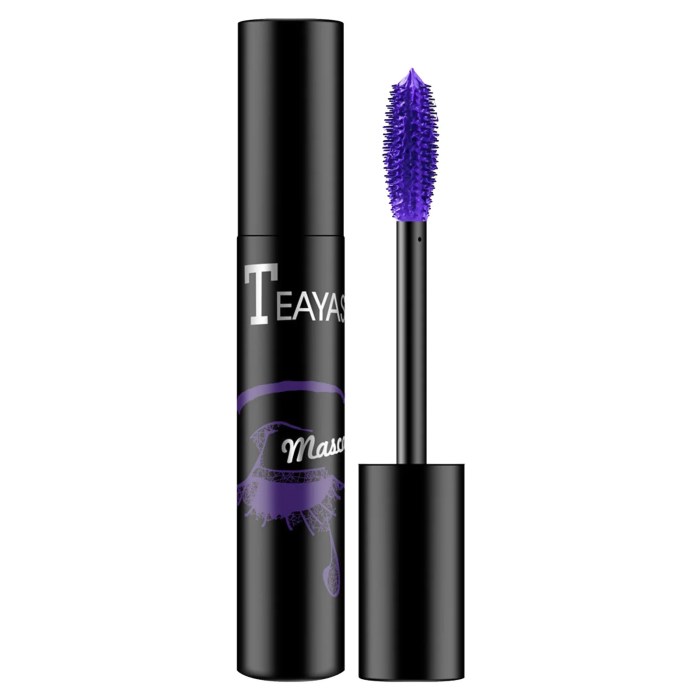 Colorful 5D Volume Mascara Lasting Styling Waterproof Quick Dry Blue Purple Curling Lengthen Long Eyelash Silk Extension Cream
