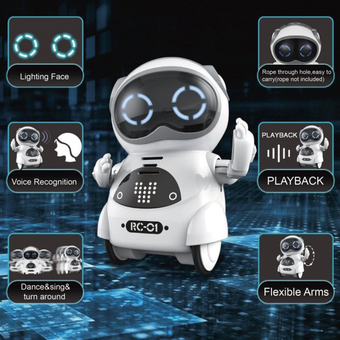 GoolRC 939A Pocket Robot Talking Interactive Dialogue Voice Recognition Record Singing Dancing Telling Story Mini Robot