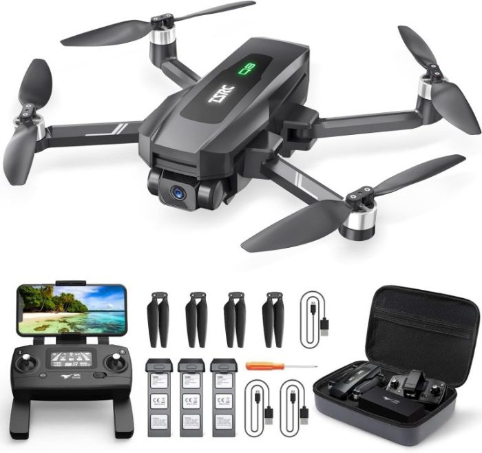 Contixo F28 2K Camera Drone for Adults, GPS Auto Follow, 26 Min Flight Time, Foldable FPV Drones with One-Button Return, Orbit, Waypoint, Selfie Mode, No FAA Required, Carry Case Included