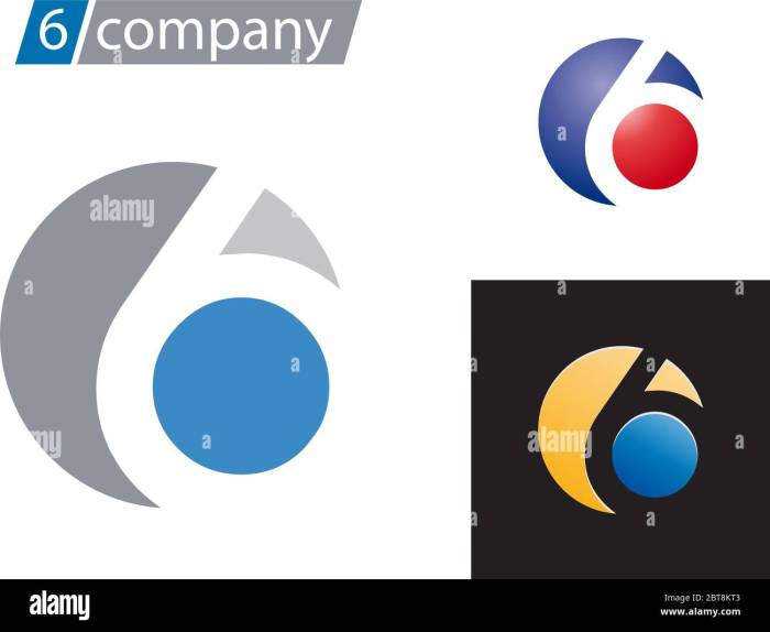 Number six logo circle hi-res stock photography and images - Alamy